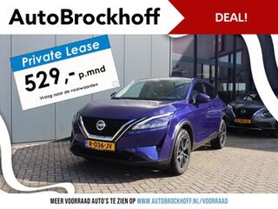 Nissan QASHQAI 1.3 MHEV N-Style | Navi | Climate | 360 AVM | Draadloos Telefoonlader | Apple Carplay & Android Auto | Keyless Entry | Private Lease USED