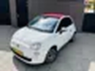 Fiat 500C 0.9 TwinAir LoungeCABRIOAIRCO LEDER ROOD dakveel Chrome