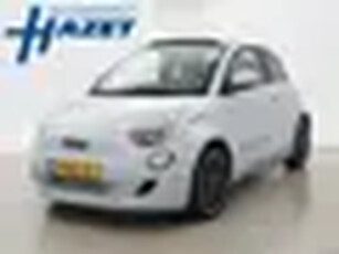 Fiat 500C 42 kWh Aut. *CELESTIAL BLUE* + STOELVERW. CAMERA 17 INCH APPLE CARPLAY