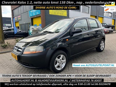 Chevrolet Kalos 1.2 Pure, Nederlandse auto, weinig km, aantoobaar apk 2025 / Diverse auto's rond de €1499,-