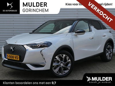 DS Ds 3 Crossback E-Tense Grand Chic EV 50kWh 136pk 3-FASEN € 2.000 SEPP-SUBSIDIE | NAVI | CAMERA | SMART KEYLESS | LEDER | DS MATRIX LED | TWO-TONE | DAB+