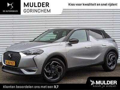 DS Ds 3 Crossback Grand Chic Rivoli 1.2 PureTech 130pk EAT8 AUTOMAAT ZWART LEDER | NAVI | CAMERA | STOELVERW. | DS MATRIX LED | GRIPCONTROL | DAB+ | CLIMA | CRUISE