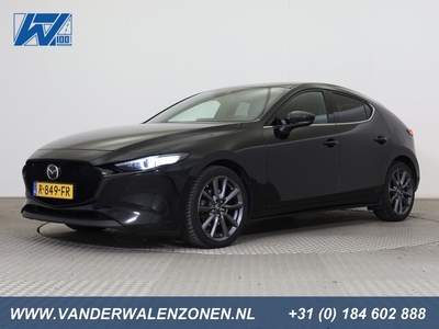 Mazda 3 2.0 e-SA-G 150pk Automaat Sportive ECC NAVI LMV-GREY LED ZWART.LEDER WINTERPAKKET KEYLESS CHROOM D.GLAS PDC