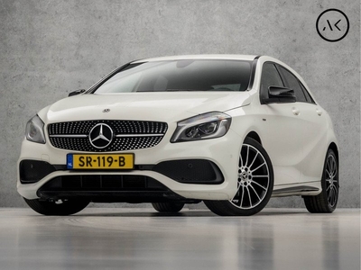 Mercedes-Benz A-Klasse 160 AMG Sport WhiteArt Edition Automaat (APPLE CARPLAY, CAMERA, NIGHT PAKKET, LEDER/ALCANTARA, SPORTSTOELEN, ZWART HEMEL, GETINT GLAS, CRUISE, LED KOPLAMPEN, NIEUWSTAAT)