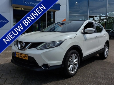 Nissan QASHQAI 1.2 DIG-T 116pk Connect Edition | Origineel NL | Navi | Clima | Cruise | Panoramadak | Keyless Entry | Pdc V+A+Camera | Licht+Regensensor | Mistlampen | Privacy Glass | 17''lm