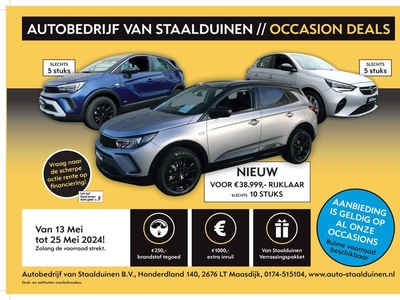 Opel Corsa 1.2 100pk GS Line Occasion Deals bij Van Staalduinen van 13 Mei tot 25 Mei!