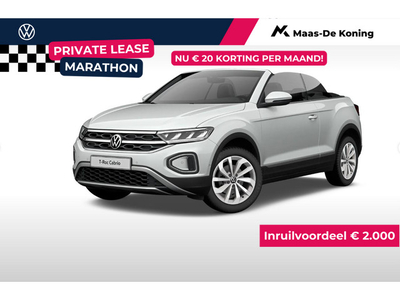 Volkswagen T-Roc Cabrio Style 1.0 TSI 85 kW / 115 pk 6 versn. Hand · Black style pakket · Comfort pakket · Multimedia pakket ·