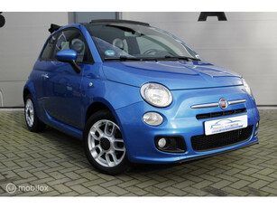 Fiat 500c 1.2 cabrio sport 2014 blauw nette auto