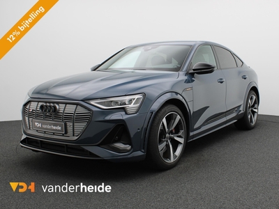 AUDI E-TRON Sportback S quattro 95kWh 503PK Black style, leder, Bang&Olufsen, Matrix-LED, 360 gr. camera's, keyless, stoelverwarming, alarm, 21'' lichtmetaal