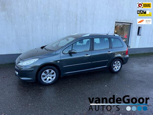 Peugeot 307 SW 1.6-16V Premium, '08, 7-pers., navi, pano, climate en cruise controle !