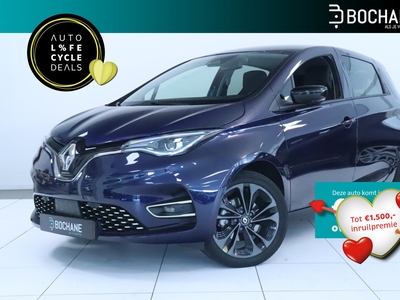 RENAULT ZOE R135 Iconic 52 kWh (Koopaccu) Clima Navi LMV LED PDC v+a Camera Stoelverw Bluetooth Cruise 100% ELEKTRISCH