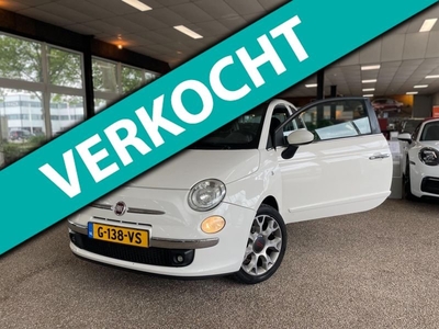 Fiat 500 1.4-16V pop| Airco| Sport velgen| Halfleer| 100PK| NieuweAPK| Lage KM stand| Nette auto| Elektrische Ramen| Topstaat!