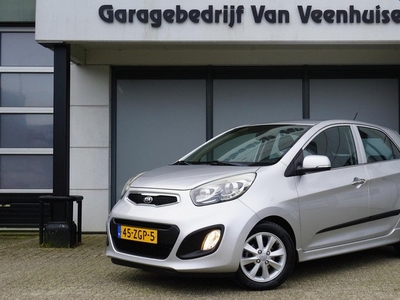 Kia Picanto 1.2 86pk Automaat CVVT Super Pack 5Drs Leder Keyless Navi LED 14inch LM Trekhaak Clima Cruise Control *Zeer Nette Kia* 46432km! *NL auto*