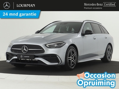 Mercedes-Benz C-Klasse Estate 180 AMG Line | Achteruitrijcamera | Trekhaak | Nightpakket | Apple Carpay | Sfeerverlichting | Inclusief 24 maanden MB Certified garantie voor Europa.