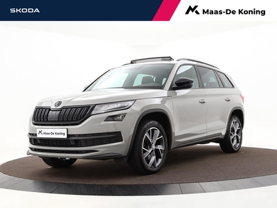 SKODA KODIAQ 1.5 Tsi 150pk DSG Sportline Business 7p. | Climatronic | 7.Pers | Smart-Link | Panoramadak | Elek. Stoel | Elek. Achterklep | Elek.Trekhaak | 19'' Inch | Garantie t/m 14-05-2025 of 100.000km