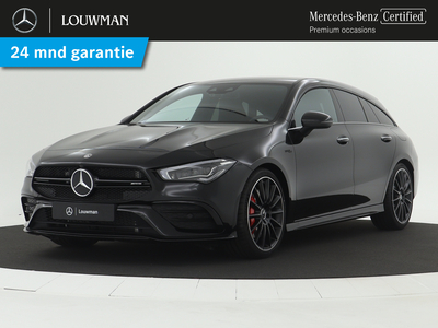 MERCEDES CLA-KLASSE 35 AMG 4-Matic Shooting Brake 306 pk | Nightpakket | 19 inch Black Multispaaks | Adaptive Cruise | Leer | MultiBeam Led | Memory Seats | Premium-Pack | Augmented Reality MBUX | Alarm Urban Guard SCM3