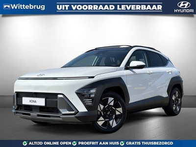 Hyundai KONA 1.6 GDI HEV Premium Sky Met Panoramaschuifdak, Lederen bekleding en Navigatie Uit voorraad leverbaar!