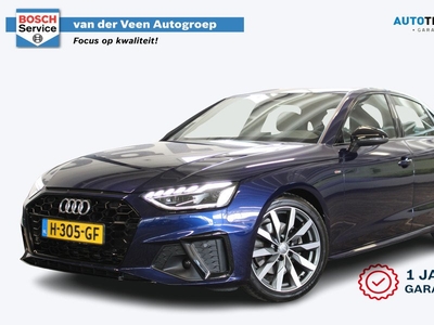 Audi A4 Limousine 35 TFSI Launch edition Sport | Incl. 1 jaar garantie | S-Line | Virtueel dasboard | Groot navi | Cruise | Clima | Sportsoelen | Half leder | Matrix LED | 1e eigenaar | Dealer onderhouden | 18'' LM | Zwarte hemel | Schuif / kantel dak |