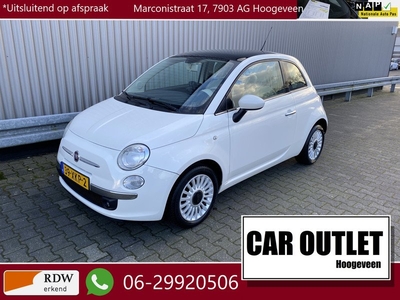 Fiat 500 1.2 Lounge 124Dkm.NAP, 1e Eignr, A/C, Pano, Navi, LM, nw. APK – Inruil Mogelijk –