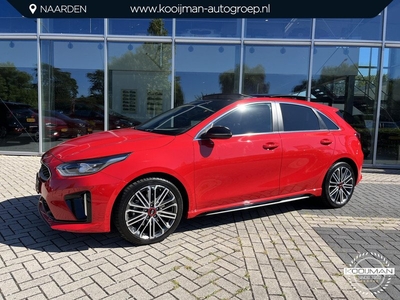 Kia Ceed 1.4 T-GDi GT-Line FABRIEKSGARANTIE T/M APRIL 2028 Navigatie, Schuif/ kanteldak, Stoel + Stuurwielverwarming, Smart key, privacy glass, Half Leder/ Alcantara