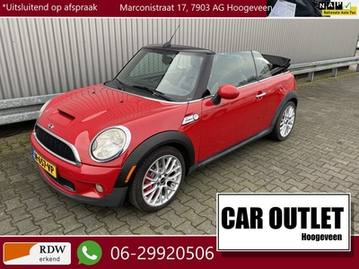 MINI Cabrio 1.6 John Cooper Works Pepper 68Dkm, Leer, A/C, CC, Xenon, LM, nw. APK – Inruil Mogelijk –