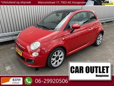 Fiat 500 0.9 TwinAir 500S Leer, Navi, A/C, Schuif/Kanteldak, LM, nw. APK - Inruil Mogelijk -