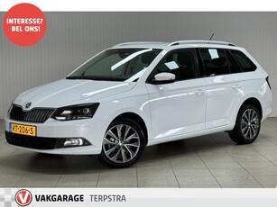 Škoda Fabia Combi 1.0 Drive/ LED Dagrijverl./ Apple + Android/ DAB+/ Navi/ Clima/ Cruise/ Elek. pakket/ Isofix/ Bluetooth/ Armsteun/ Multi. LEDER. Stuur/ 16'' LMV/ Mistl./ PDC/ Extra getint glas.