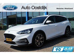 Ford Focus Wagon 1.0 EcoBoost Active 125PK Winterpack Climate Cruise Navi Afneembare Trekhaak Parkeersensoren Keyless Privacy Glass *Sportief*