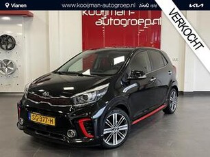 KIA PICANTO 1.0 T-GDI GT-Line 100PK| Leder Bekleding, NAVI, Stoelverwarming, Draadloze telefoonlader, Achteruitrijcamera|