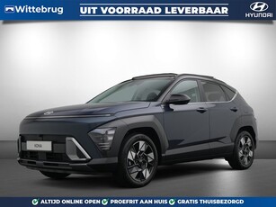 Hyundai KONA 1.6 GDI HEV Premium Sky Hybride Automaat met Glazen Panoramadak, Lederen Bekleding en Navigatie Uit voorraad leverbaar!