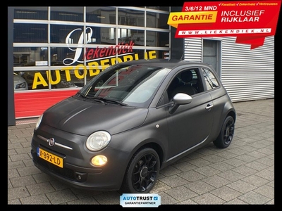 Fiat 500 1.2 Rock Star - MAT ZWART I Airco I Leer I PDC I