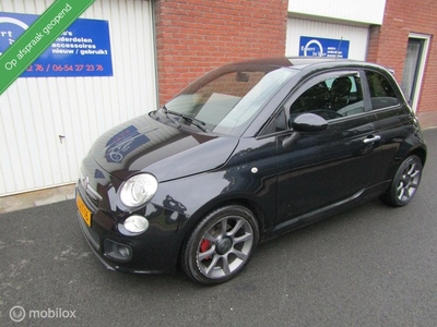 Nette Fiat 500 0.9 TwinAir 500 S 2013 zwart 134328km + airco