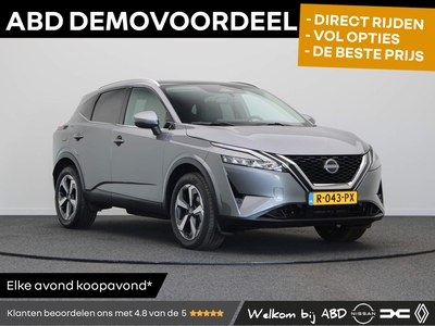 NISSAN QASHQAI 140pk MHEV N-Connecta | Draadloos Apple Carplay | Keyless Entry | Grootscherm Navigatie | Adaptieve Cruise Control | Panoramadak | 360 Graden Camera |