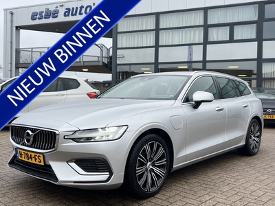 VOLVO V60 2.0 T6 340 pk Twin Engine AWD Inscription Navigatie Sportstoelen Stoelverwarming Camera Elek. Bestuurderstoel Leder Trekhaak Dab Carplay NL Auto 1e Eigenaar Plug in Hybride BTW Auto