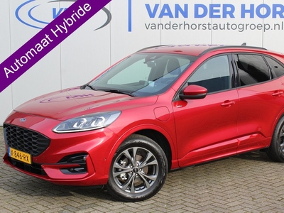 Ford Kuga 2.5-225pk PHEV ST-Line X AUTOMAAT ! Fabrieksgarantie t/m 29-01-2027 ! Slechts 7.300km ! Volautm. airco dual, navigatie, telefoonvoorb., stoel-, stuur- achterbank- en voorraam verwarming, side- en lane assist, adaptive cruise cntrl, B&O soundsyst