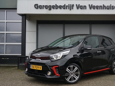 Kia Picanto 1.2 84pk 5Drs CVVT GT-Line Leder LED Navi Keyless 16inch LM A-Camera Clima *NL auto* 92510km!