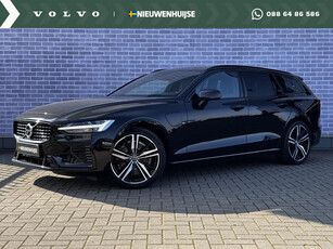 Volvo V60 T6 Plug-in hybrid AWD Plus Dark | Longe Range | Navi | 360 Camera | Getint Glas | Elek. Stoelen | Memory | Adaptieve Cruise | Stoel-/Stuurverwarming | Park Assist | Voorruit Verwarming | Dodehoekdetectie | BLIS | 19