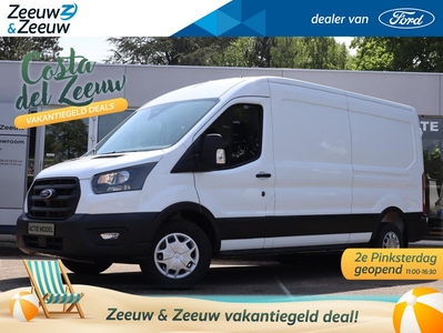 Ford Transit 350 2.0 TDCI L3H2 Trend 130 pk Automaat | Navigatie | Trekhaak | Led laadruimteverlichting | Draadloze Apple Carplay&Android Auto | Reservewiel | All-wheatherbanden | Nieuw op voorraad! |