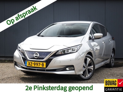 Nissan Leaf Tekna 40 kWh (Subsidie-Mogelijk) (150PK) 1e Eig, Keurig-Onderh, 12-Mnd-BOVAG, NL-Auto, Navigatie/Apple-Carplay/Android-Auto, Adaptive-Cruisecontrol, Keyless-Entry/Start, Camera-Rondomzicht, Premium-Audio, Stoelverwarming-V+A, Parkeersensoren-V