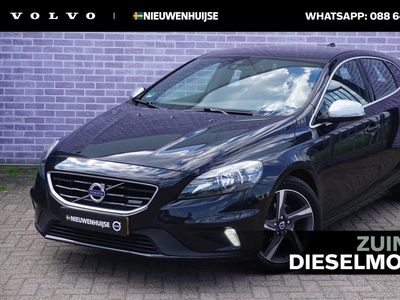 Volvo V40 1.6 D2 R-Design | Dealer onderhouden | Afneembare Trekhaak | Regensensor | LM velgen | Half Leder | High Performance Audio |