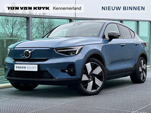 Volvo C40 Single Motor Extended Range Ultimate 82 kWh Automaat, Panoramadak, Trekhaak semi elektrisch, Driver assist, Climate line. Eelektrisch verstelbare voorstoelen, 20 inch wielen, Extra getinte ramen vanaf B-stijl, Harman Kardon audio