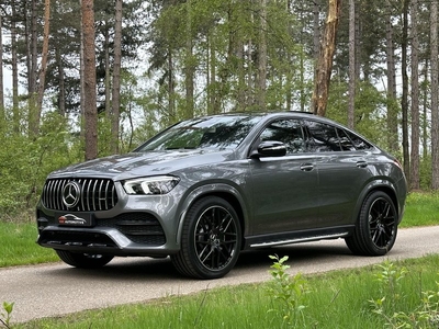 Mercedes-Benz GLE-Klasse 400d Coupé Grijs Kenteken Pano | Trekhaak | Burmester | Multibeam LED | Keyless | HUD | Memory | Stoelklima | Leder | Luchtvering | 360 Graden Camera | VOL!!