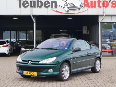 Peugeot 206 CC 1.6-16V Roland Garros TOP NL auto Climate control, Elektrische cabrio dak, Lederen interieur, Elektrische ramen