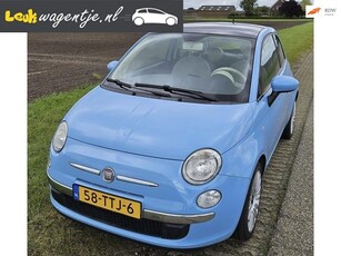 Fiat 500 0.9 TwinAir Lounge *blauw *16 inch *NL *VERKOCHT*