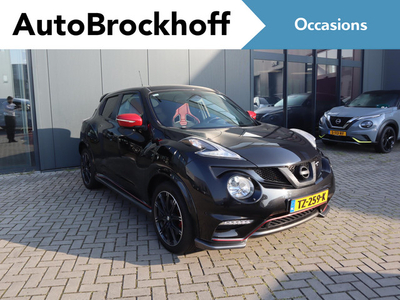 Nissan Juke 1.6 DIG-T Nismo RS 218 PK | 19 inch L.M.V. | Recaro stoelen | Clima | Navi | Keyless Entry | Dak Spoiler | licht en regen sensor