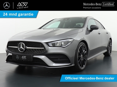 MERCEDES CLA-KLASSE 200 AMG Line | Distronic Cruise Control | Panorama - Schuifdak | Burmester Surround Sound | Trekhaak Wegklapbaar | Sfeerverlichting | Memoryseats