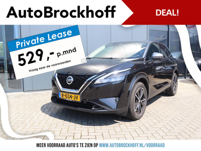 Nissan Qashqai 1.3 MHEV N-Style | Navi | Climate | 360 AVM | Draadloos Telefoonlader | Apple Carplay & Android Auto | Keyless Entry | PRIVATE LEASE USED