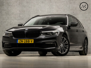 BMW 5 Serie Touring 520i High Executive 184Pk Automaat (PANORAMADAK, BTW, 1e EIGENAAR, DEALER ONDERHOUDEN, APPLE CARPLAY, SFEERVERLICHTING, COMFORT ZETELS, SHADOW LINE, LEDER, CAMERA, GETINT GLAS, STOELVERWARMING, NIEUWSTAAT)