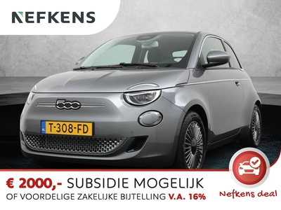 FIAT 500 EV 42 kWh RED 118pk Automaat | Navigatie | Parkeersensoren Voor/ Achter | Voorstoelen Verwarmd | Licht Metalen Velgen 16