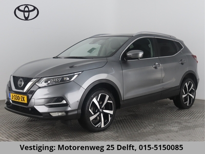 NISSAN QASHQAI 1.3 TEKNA AUTOMAAT 160 PK LEDER 360 CAMERA 1e EIG. GARANTIE TOT 11-2030** BIJNA 2021. NAVI. TREKHAAK.PDC V+A